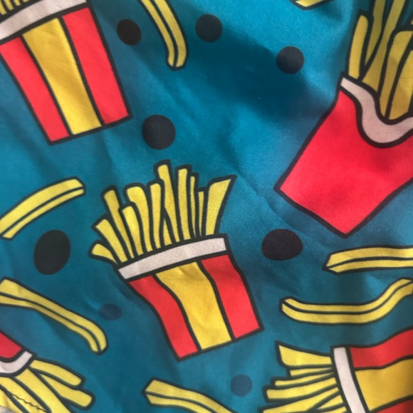 BOA Colorful French Pry patterned Shorts women's small - Picture 3 of 5